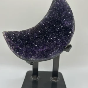 Medium Deep Purple Amethyst Stone-Moon on Stand 2004