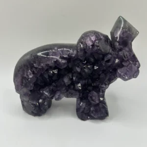 Amethyst Stone Elephant 2043
