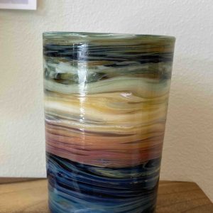 Sunset by the Lake Handblown Glass Cup