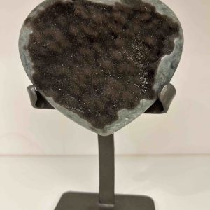 Grey Druzy Heart with stand 2000