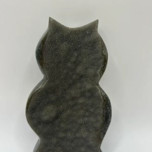 Small Brown Druzy Stone- Owl 20031