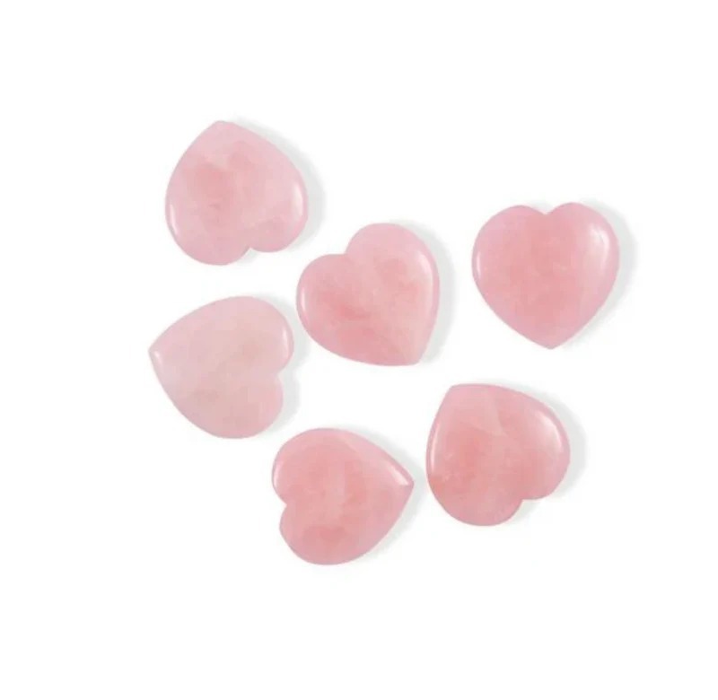 Rose Quartz Flat Stone HeartsRose Quartz Flat Stone Hearts 2059