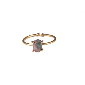 Adjustable Small Round Tourmaline Ring
